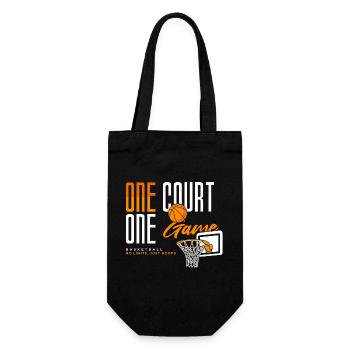 Basketball Fan Wear – One Court One Game - Geschenkbeutel für Flaschen - Schwarz - Vorne