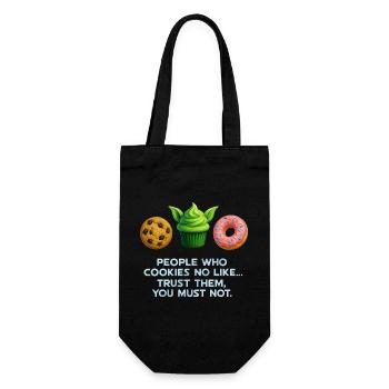 Chemise à muffins drôle Cookie Donut pour les amateurs de sucreries - Sac à bouteille - noir - Devant