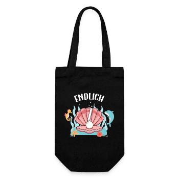 Motif d’anniversaire de coquillage enfin fille de 7 ans - Sac à bouteille - noir - Devant