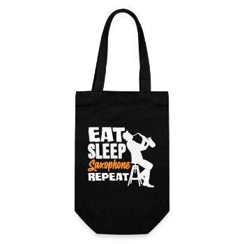 Saxophone Eat Sleep Répétition Saxophoniste - Sac à bouteille - noir - Devant