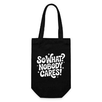 So What Nobody Cares - Gift Bag for Bottles - black - Front