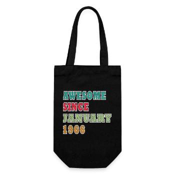 60e anniversaire Original Millésime janvier 1966 - Sac à bouteille - noir - Devant