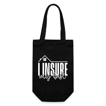 Insurance Agent Costume Insure My Best Medicare - Geschenkbeutel für Flaschen - Schwarz - Vorne