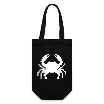 Pixel crab design - Gift Bag for Bottles - black - Front