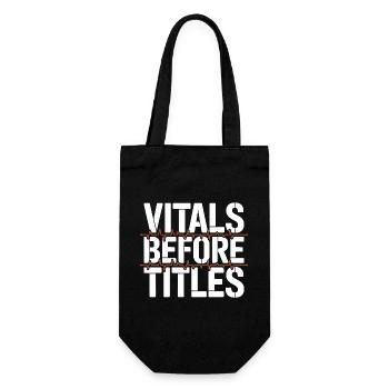 ICU Nurse Vitals Before Titles Intensive Care - Gift Bag for Bottles - black - Front