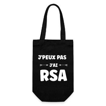 J'peux pas j'ai RSA – humour social - Sac à bouteille - noir - Devant