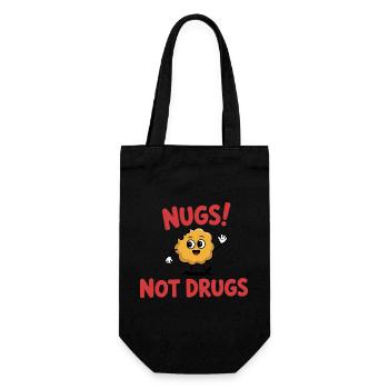 Nugs, not Drugs - Funny T-Shirt - Gift Bag for Bottles - black - Front