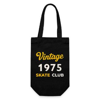 Vintage 1975 Skate Club Retro Geburtsjahr Geschenk - Geschenkbeutel für Flaschen - Schwarz - Vorne