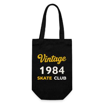 Vintage 1984 Skate Club Retro Geburtsjahr Geschenk - Geschenkbeutel für Flaschen - Schwarz - Vorne