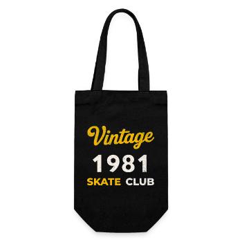 Vintage 1981 Skate Club Retro Birth Year - Gift Bag for Bottles - black - Front