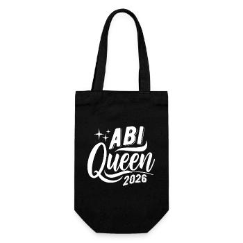 Abi Queen 2026 - Abitur - Spruch - Gift Bag for Bottles - black - Front