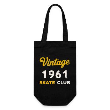 Vintage 1961 Skate Club Retro Birth Year Gift - Gift Bag for Bottles - black - Front