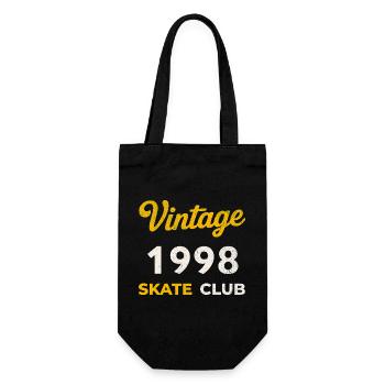 Vintage 1998 Skate Club Retro Geburtsjahr Geschenk - Geschenkbeutel für Flaschen - Schwarz - Vorne