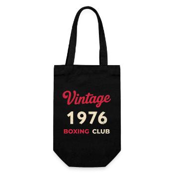 Vintage 1976 – Boxing Club Retro Geburtsjahr - Geschenkbeutel für Flaschen - Schwarz - Vorne