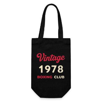 Vintage 1978 – Boxing Club Retro Birth Year - Gift Bag for Bottles - black - Front
