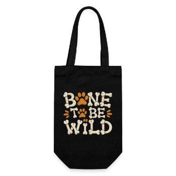 Bone To Be Wild Drôle de chien pour - Sac à bouteille - noir - Devant
