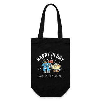 Happy Pi Day Sweet As 3.14 Mathematik-Meme - Geschenkbeutel für Flaschen - Schwarz - Vorne