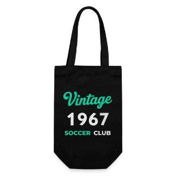 Vintage 1967 – Soccer Club Retro Birth Year - Gift Bag for Bottles - black - Front