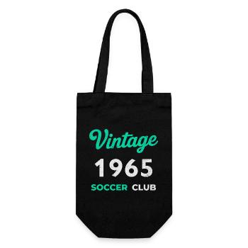 Vintage 1965 – Soccer Club Retro Birth Year - Gift Bag for Bottles - black - Front