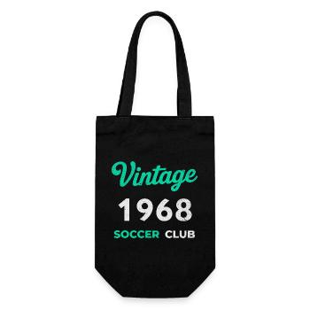 Vintage 1968 – Soccer Club Retro Birth Year - Gift Bag for Bottles - black - Front
