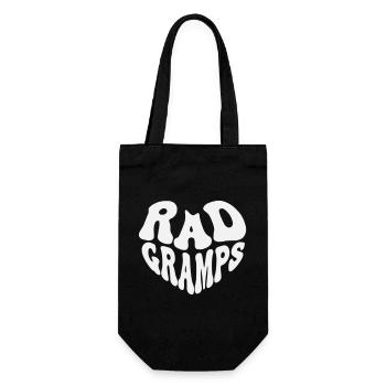 Rad Grandad – Vintage Heart (Custom Color) - Geschenkbeutel für Flaschen - Schwarz - Vorne