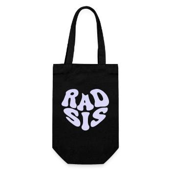 Rad Sister - Cœur vintage (couleur personnalisée) - Sac à bouteille - noir - Devant