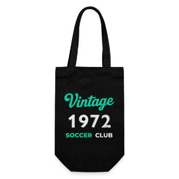 Vintage 1972 – Soccer Club Retro Birth Year - Gift Bag for Bottles - black - Front