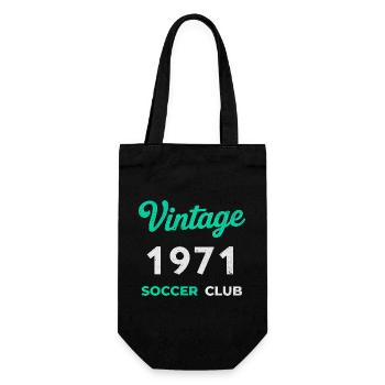 Vintage 1971 – Soccer Club Retro Birth Year - Gift Bag for Bottles - black - Front