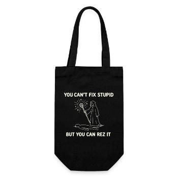 You Can't Fix Stupid – Wizard Heiler Design - Geschenkbeutel für Flaschen - Schwarz - Vorne