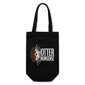 Otter Nonsense Funny Pun Otter Love Saying - Gift Bag for Bottles - black - Front