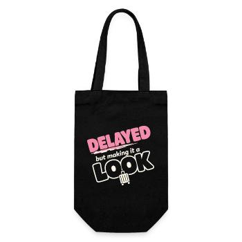 Travel anxiety humor, airport chaos, flying is - Gift Bag for Bottles - black - Front