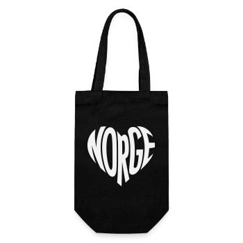 Norge, Norvège : Faute de frappe cardiaque - Sac à bouteille - noir - Devant