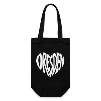 Dresden Heart Lettering - Gift Bag for Bottles - black - Front