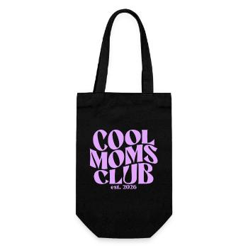 Cool Moms Club - Mama 2026 Geschenk - Geschenkbeutel für Flaschen - Schwarz - Vorne