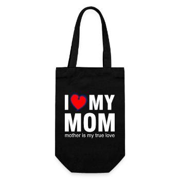 J’adore le t-shirt True Love de ma mère - Sac à bouteille - noir - Devant
