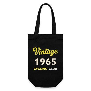 Vintage 1965 – Cycling Club Retro Birth Year - Gift Bag for Bottles - black - Front