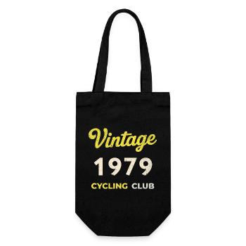 Vintage 1979 – Cycling Club Retro Geburtsjahr - Geschenkbeutel für Flaschen - Schwarz - Vorne