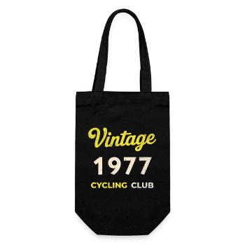 Vintage 1977 – Cycling Club Retro Birth Year - Gift Bag for Bottles - black - Front