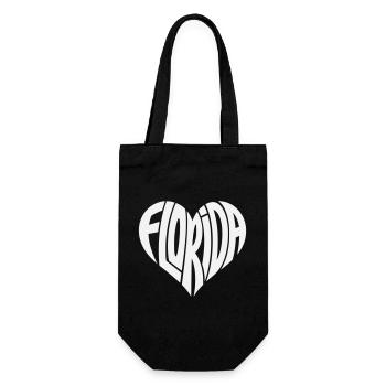 Florida Heart Typo - Gift Bag for Bottles - black - Front