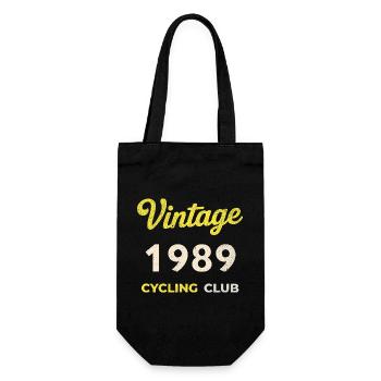 Vintage 1989 – Cycling Club Retro Birth Year - Gift Bag for Bottles - black - Front