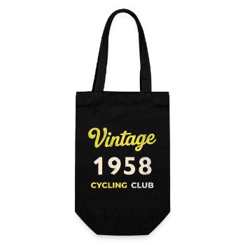 Vintage 1958 – Cycling Club Retro Birth Year - Gift Bag for Bottles - black - Front