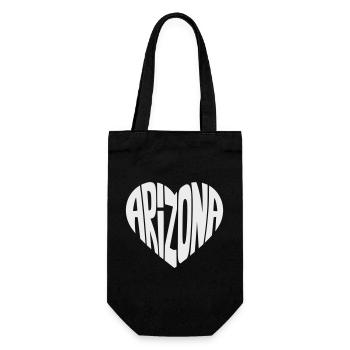 Arizona Heart Typo - Gift Bag for Bottles - black - Front