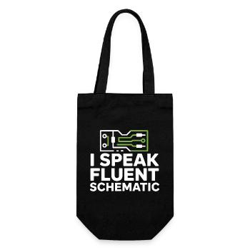 Je parle couramment la technologie des schémas circuités - Sac à bouteille - noir - Devant