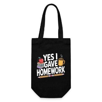 High School Teacher Yes I Gave Homework Education - Sac à bouteille - noir - Devant
