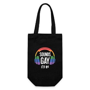 Mois de la Fierté LGBT - Ça sonne gay, j’en suis - Sac à bouteille - noir - Devant