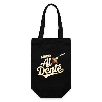 Al Dente Mood | Pasta Saying - Gift Bag for Bottles - black - Front