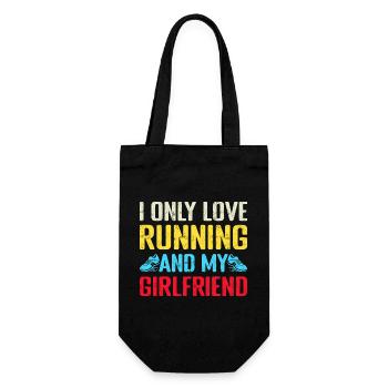 Running I Only Love Marathon Runner - Gift Bag for Bottles - black - Front