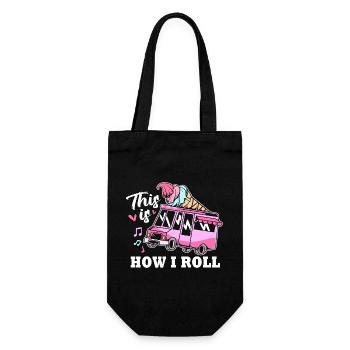 Eisdiele Eiswagen Eis Eiscreme - Gift Bag for Bottles - black - Front