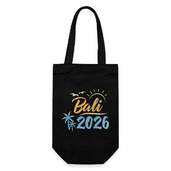 Bali 2026 - Geschenkbeutel für Flaschen - Schwarz - Vorne