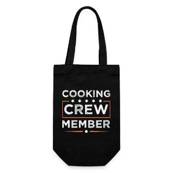 Cooking Crew - Geschenkbeutel für Flaschen - Schwarz - Vorne